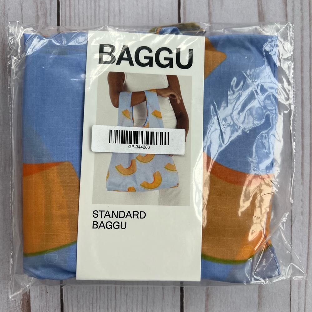 BAGGU Standard Reusable Bag - Cantaloupe Blue - Picture 4 of 4